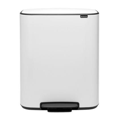 Pedálos szemetes kosár BO 2 x 30 l, fehér, Brabantia