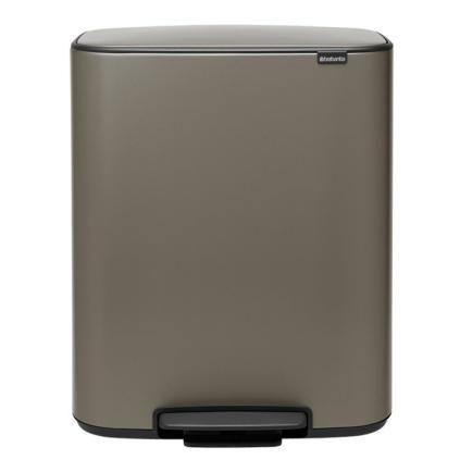 Pedálos szemetes kosár BO 2 x 30 l, platina, Brabantia
