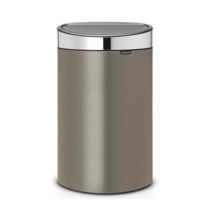 Érintős szemeteskosár TOUCH ÚJ SZEMÉTTEREM 40 l, platina / ezüst,Brabantia