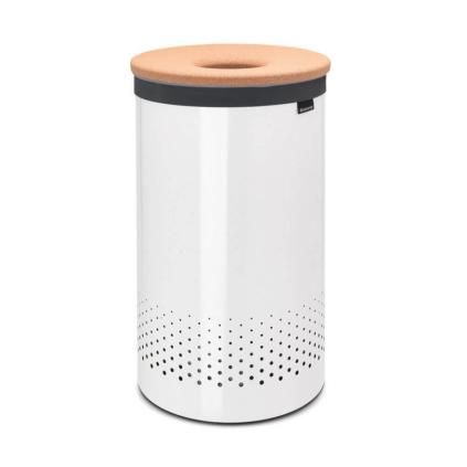 Szennyes kosár 60 l, parafadugóval, fehér, Brabantia