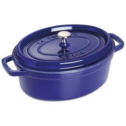 Ovális fazék, sötétkék 6,5 l