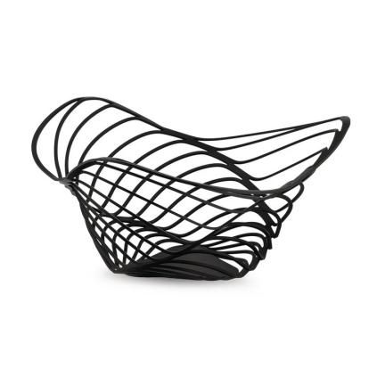 Gyümölcstál TRINITY 26 cm, magas, fekete, Alessi
