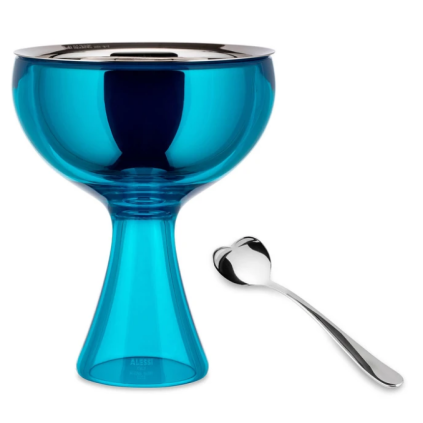 Fagylaltos tál BIG LOVE, with spoon, blue, Alessi