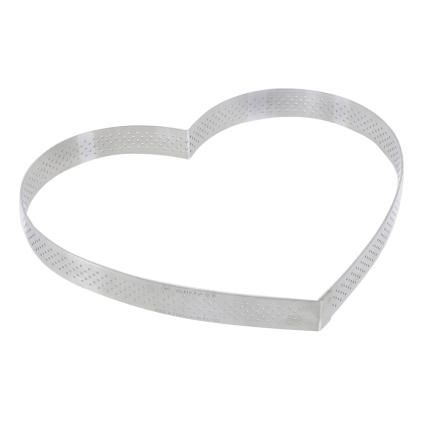 Sütőgyűrű 22 cm, szív alakú, rozsdamentes acél, de Buyer