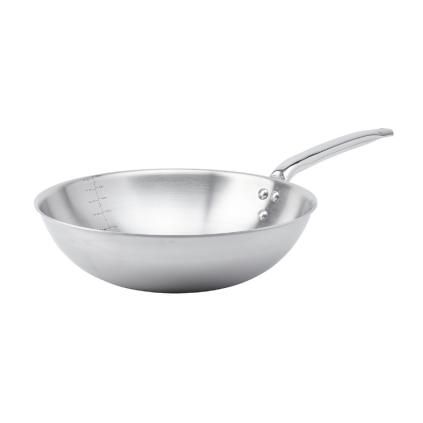 Wok ALCHIMY 32 cm, 4,7 l, rozsdamentes acél, de Buyer 