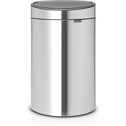 Érintős szemeteskosár TOUCH BIN NEW 23 + 10 l, matt acél, Brabantia