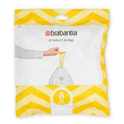 Szemeteszsákok EGY TÖKÉLETES ILLESZKEDÉSŰ 3 l, 40 db, Brabantia