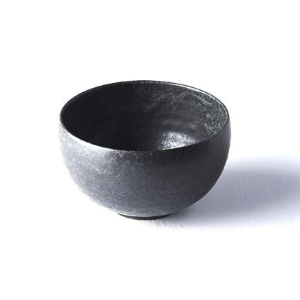 Étkező tál 13 cm, 500 ml, fekete, kerámia, MIJ