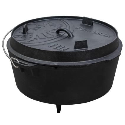 Bogrács FT12, 12,8 l, lábakkal, öntöttvas, Petromax