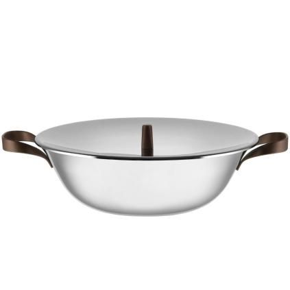 Wok EDO 34 cm, 5,8 l, rozsdamentes acél, Alessi