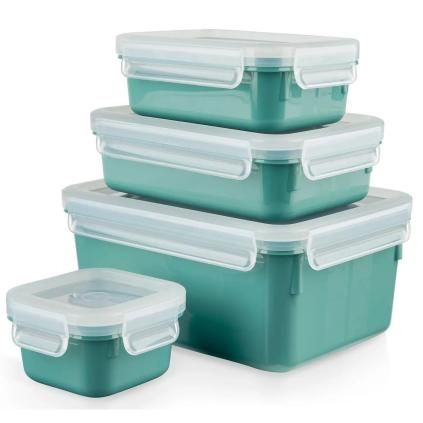 Élelmiszertároló edény MASTER SEAL COLOUR EDITION N1031010 , 4 db szett, zöld, műanyag, Tefal