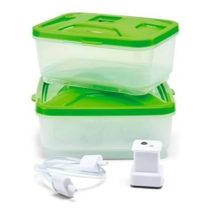 Élelmiszertároló edény VACUPACK XA258010, 2 db szett, vákuumos, Tefal