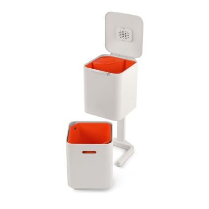 Hulladékgyűjtő TOTEM COMPACT 30064 40 l, bézs, hulladék szelektáláshoz, Joseph Joseph