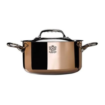 Fazék PRIMA MATERA 28 cm, 8 l, indukciós, réz, de Buyer