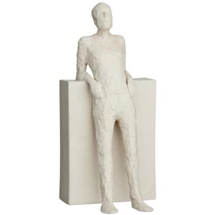 Lakberendezési szobor THE HEDONIST 22 cm, fehér, agyagedény, Kähler