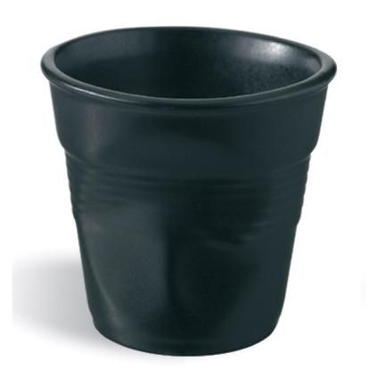 FROISSÉS csésze 180 ml, selyemfekete, porcelán, REVOL