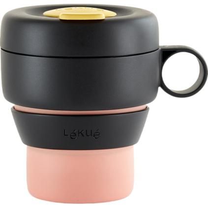 Utazási bögre MUG TO GO, 350 ml, korall, Lékué