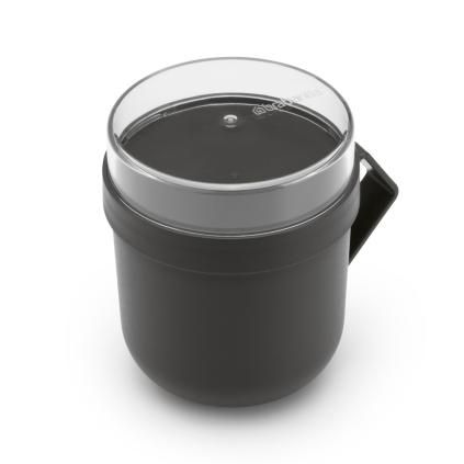 Üveg uzsonnás doboz MAKE & TAKE 600 ml, sötétszürke
