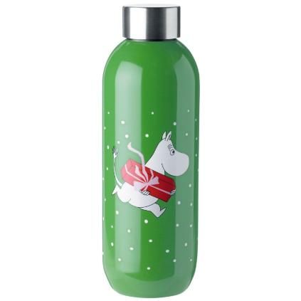 Utazó palack TO GO CLICK MOOMIN PRESENT Stelton 0,75 l, zöld
