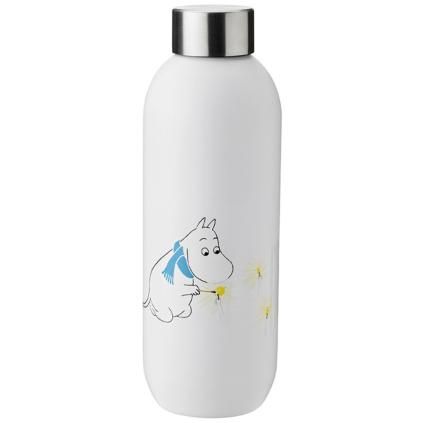 TO GO CLICK MOOMIN Stelton utazópalack, 0,75 l, hófehér