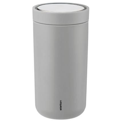 Thermo bögre TO GO CLICK 200 ml, matt világos szürke, Stelton