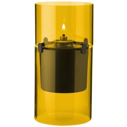 Olajlámpa LUCIE 17,5 cm, borostyánszínű, üveg, Stelton