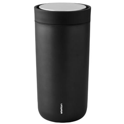 Thermo bögre TO GO CLICK 400 ml, fényes fekete, Stelton