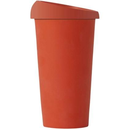 Bögre fedéllel ANYTIME EMMA 450 ml, narancssárga, porcelán, Viva Scandinavia