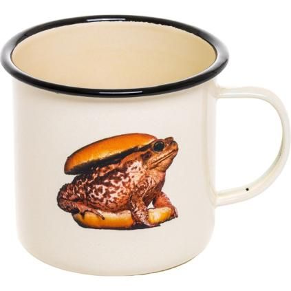 Bögre TOILETPAPER TOAD 10 cm bézs, zománc, Seletti
