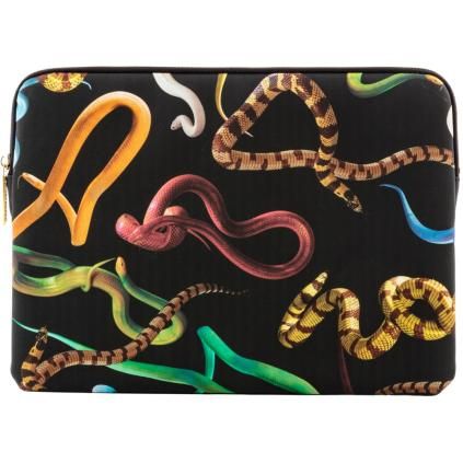 Laptop tok TOILETPAPER SNAKES 34,5 x 25 cm, fekete, Seletti