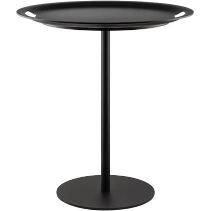 Oldalasztal OP-LA 52 cm, kivehető tálcával, fekete, Alessi