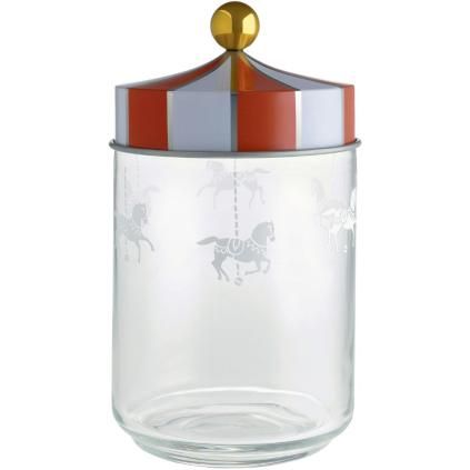 Konyhai tárolóüveg CIRCUS 1 l, átlátszó, Alessi 