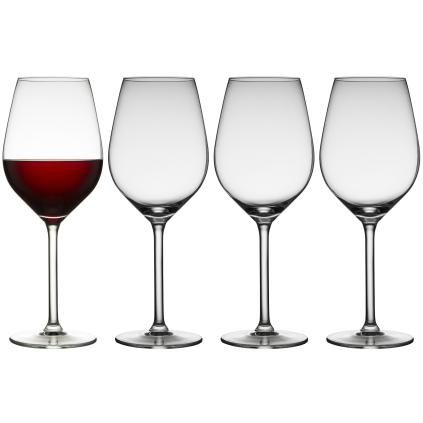 Vörösboros pohár JUVEL, 4 db szett, 500 ml, Lyngby Glas
