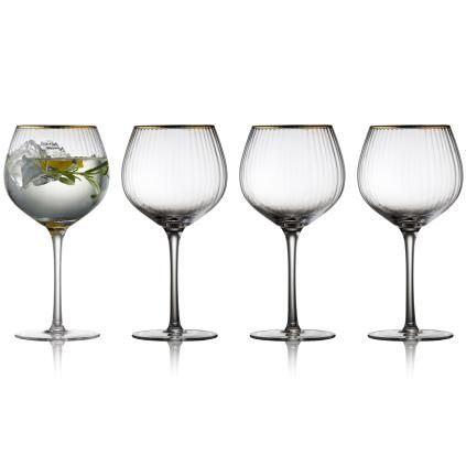 Koktélpohár PALERMO GOLD 650 ml, 4 db szett, gin & tonic, arany, Lyngby Glas