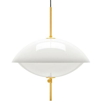 Függő lámpa CLAM 55 cm, fehér/bronz, Fritz Hansen