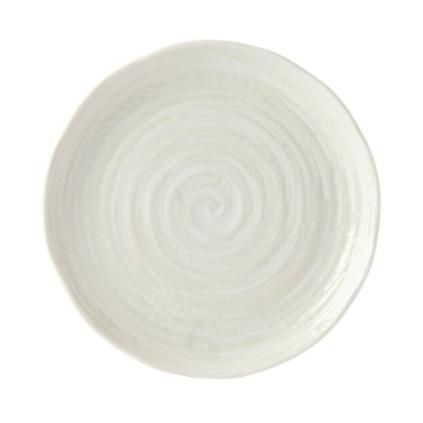 Oldaltányér WHITE SPIRAL 21,5 cm, fehér, MIJ