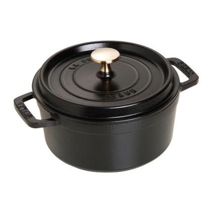 Kerek fazék, fekete O 18 cm Staub