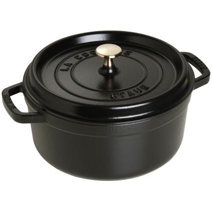 Kerek fazék, fekete O 22 cm Staub