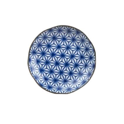 Tányér STARBURST INDIGO IKAT 23 cm, kék, MIJ