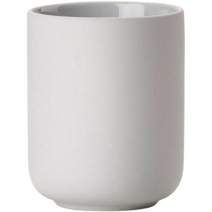 Fogkefe pohár UME 10 cm, világosszürke, kerámia, Zóna Dánia