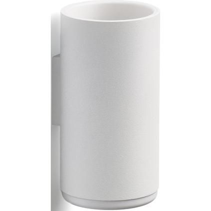 Fogkefe pohár RIM 14 cm, falra szerelhető, fehér, alumínium, Zóna Dánia