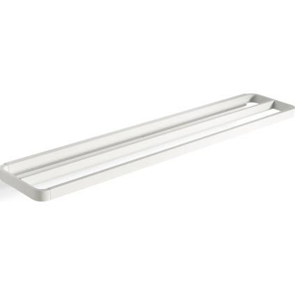 Törölközőtartó RIM 70 cm, dupla, fehér, alumínium, Zóna Dánia