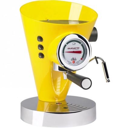 Eszpresszó kávéfőző DIVA 0,8 l, sárga, rozsdamentes acél, Bugatti