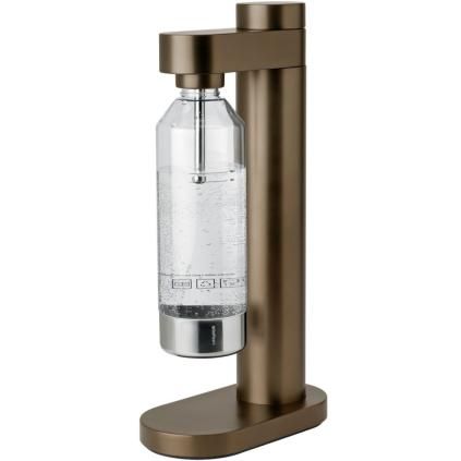 Szénsavas víz gyártó BRUS 42 cm, barna metál, rozsdamentes acél, Stelton