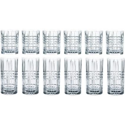 Pohárkészlet HIGHLAND, long drink és whisky, 12 db szett, átlátszó, Nachtmann