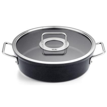 Lábas ADAMANT 28 cm, 4,3 l, Üveg fedél, tapadásmentes felület, Fissler