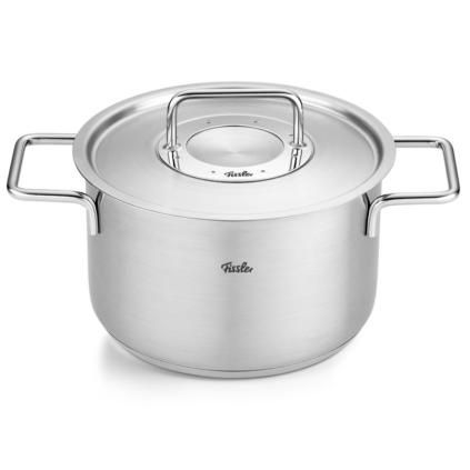PURE fazék 20 cm, 3,6 l, rozsdamentes Üveg fedél, rozsdamentes, Fissler