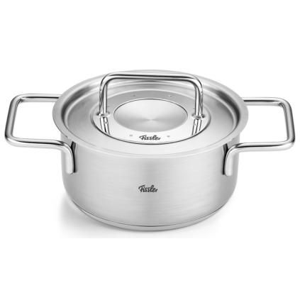 Fazék PURE 16 cm, 1,9 l, Üveg fedél, rozsdamentes, Fissler