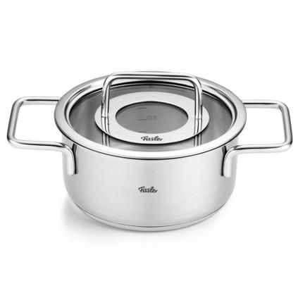 PURE fazék 16 cm, 1,9 l, Üveg fedél, rozsdamentes, Fissler