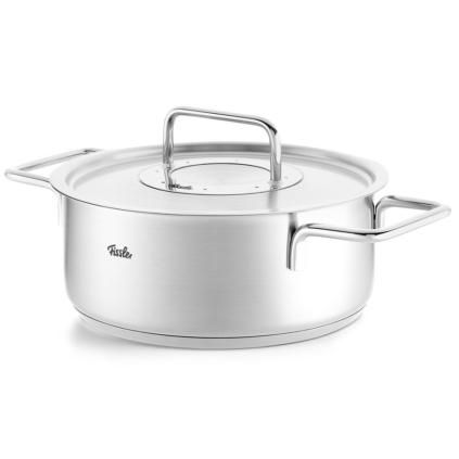Lábas PURE 24 cm, 3,9 l, Üveg fedél, rozsdamentes, Fissler